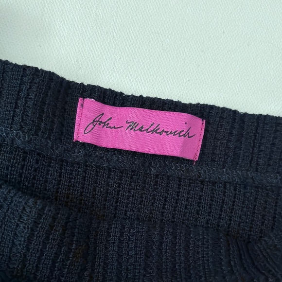 John Malkovich Spring/Summer 2017 collection Square Neck Fisherman Sweater Navy - Picture 9 of 12